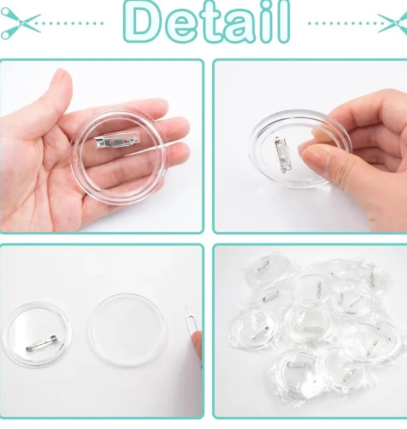 30pcs acrylic blank badge pin  - Button Badge Blank recension och pris