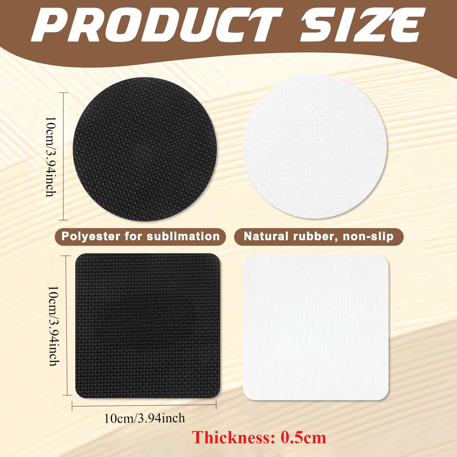 10 Pcs Sublimation Coasters Bl - Coaster Sublimation Blank recension och pris