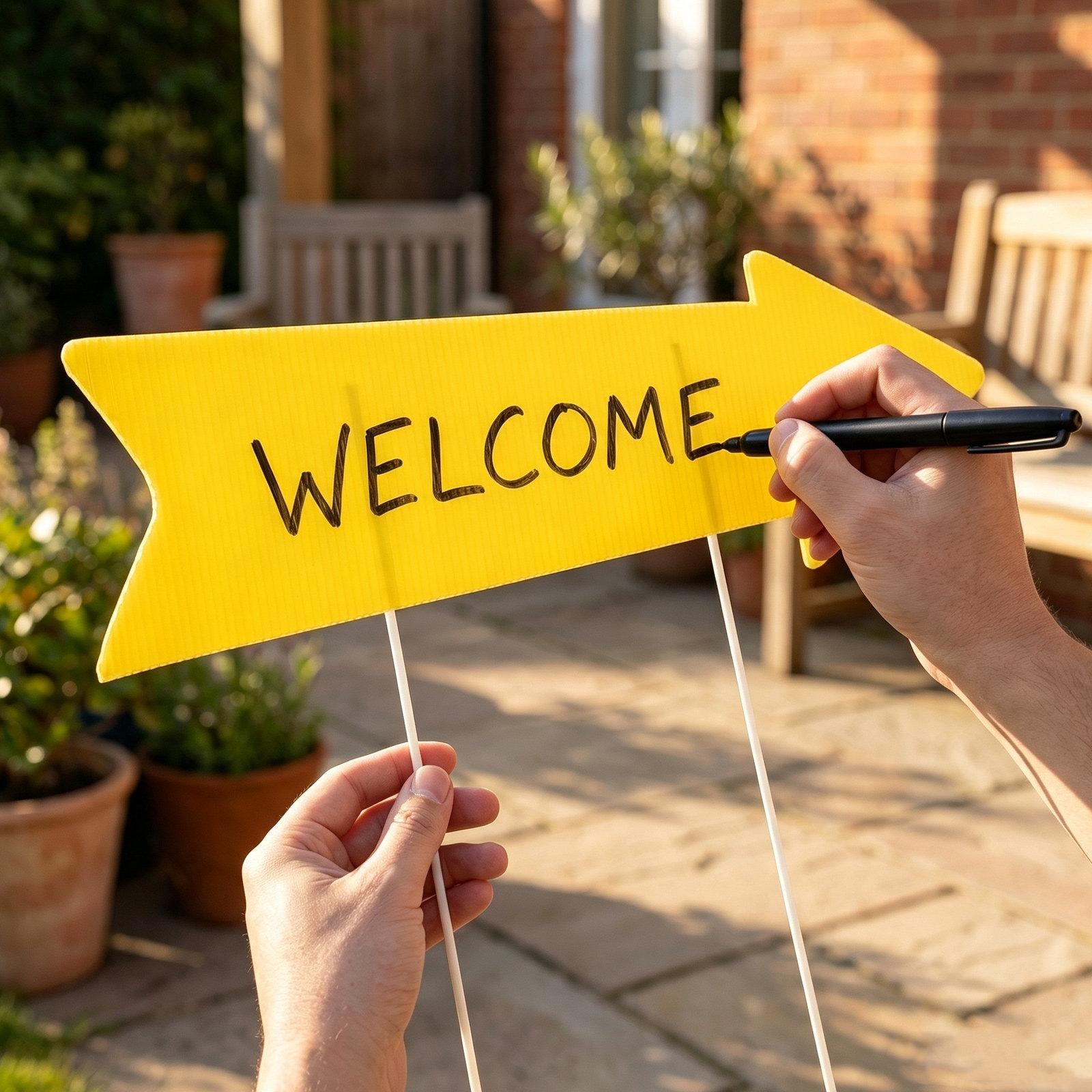 10Pcs Waterproof Arrow Yard Si - Yard Sign Blank recension och pris
